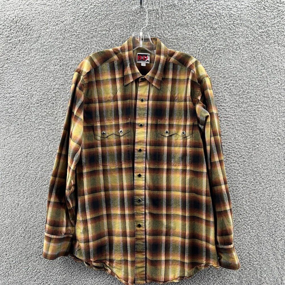 B&D Panhandle Slim Shirt Pearl Snap Mens Large Long Sleeve Brooks & Dunn Collect